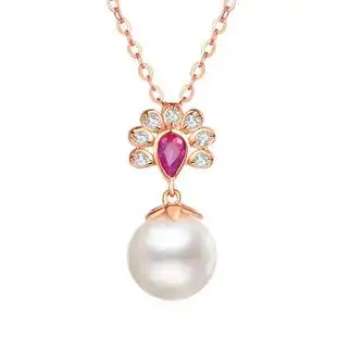 二手真品cartier卡地亚18k黄金白色珍珠贝母钻石项链带原装盒证书