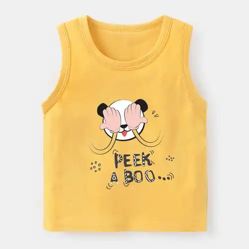 卡通黄色背心图片