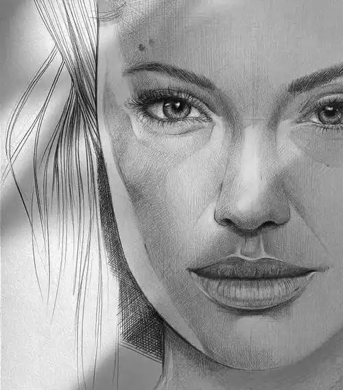 线条清晰的自动铅笔素描,带辅助线!_smdsart_网络_素材