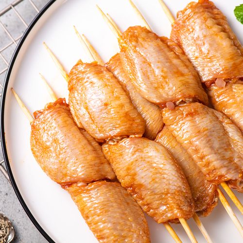 苏墨奥尔良鸡翅中串生鲜鸡中翅腌制冷冻半成品烤鸡翅膀烧烤油炸串串户