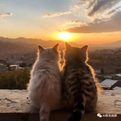 两只小猫一座城一道夕阳无数心动