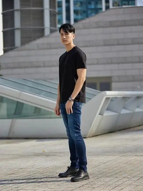 清爽大方98穿搭极具造型潜力的牛仔外套,  更帅气90#男生修身裤