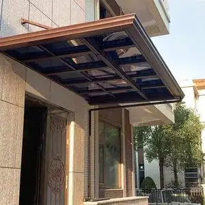铝合金雨棚遮阳棚阳台窗户棚户外防雨别墅定制pc耐力板停车棚庭院
