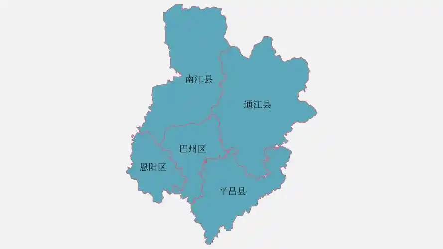 巴中地图高清全图矢量可编辑全市各县区行政区划地图
