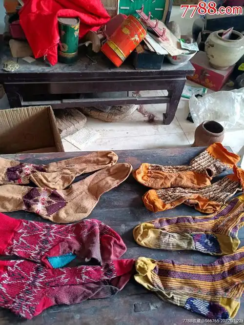 怀旧老手工补丁尼龙袜5双-价格:10元-au29049947-袜子 -加价-7788收藏