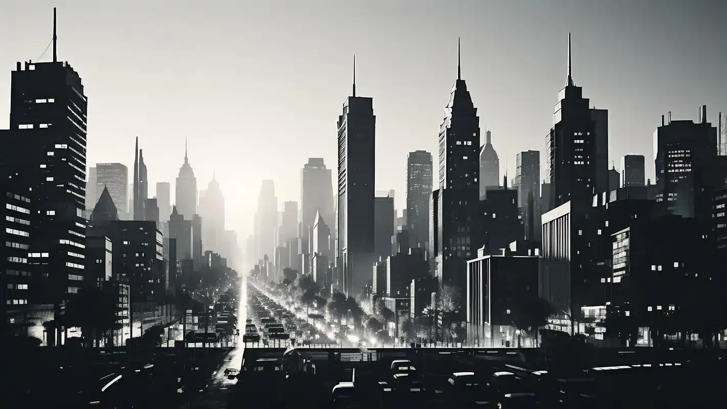 90黑白城市壁纸,简约而不简单94
