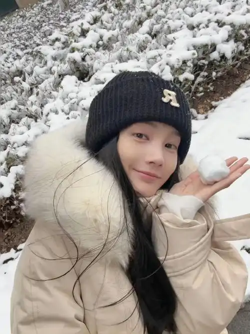 李一桐雪地素颜live图