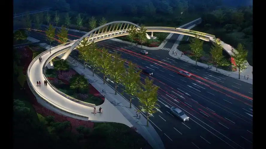 益州大道人行天桥2021神灯奖申报雅江创意照明奖