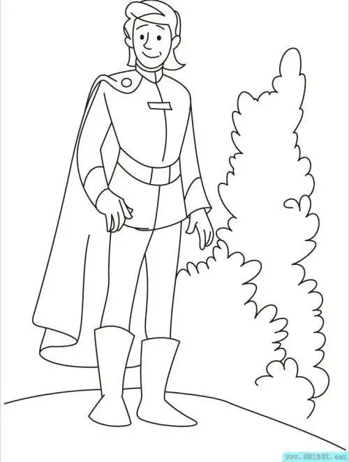 带着披风的王子简笔画