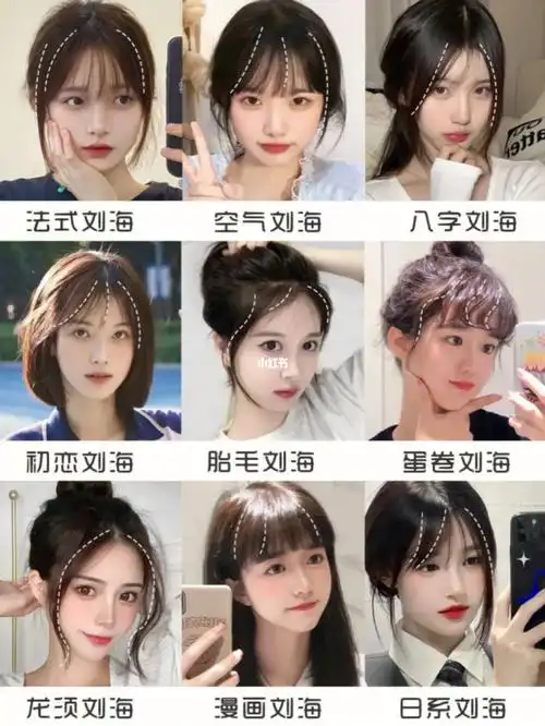 刘海是发型中不可缺少的一部分(不留刘海除外)可以做到修饰脸型,显