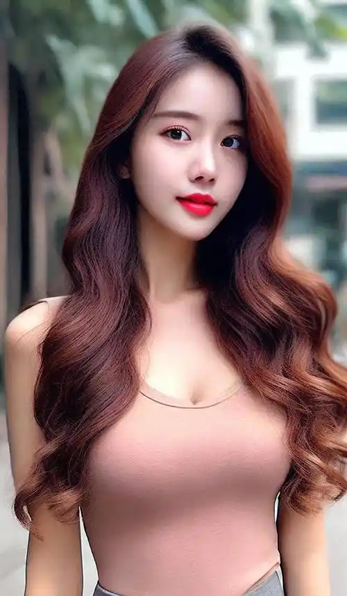 2023广州大波浪长发美女_头发_卷发_手指