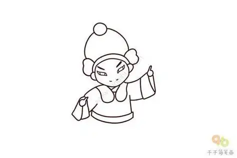 戏曲动画片人物简笔画