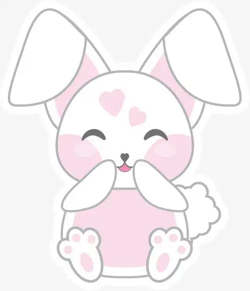 可爱的粉色小兔子