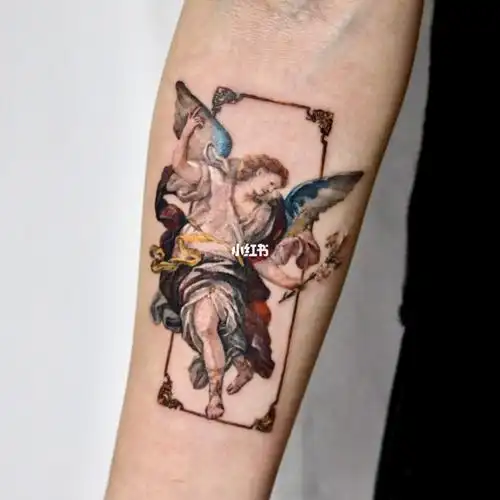 9693弘大纹身 天使纹身
