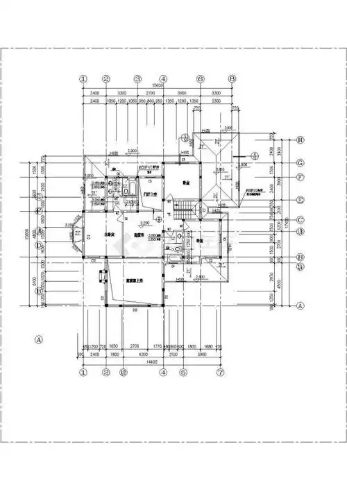 欧式风格豪华别墅建筑设计施工图