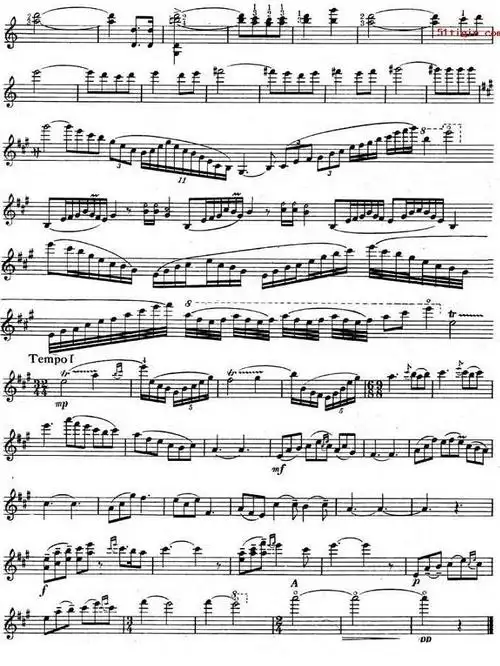 海滨音诗 小提琴谱 五线谱