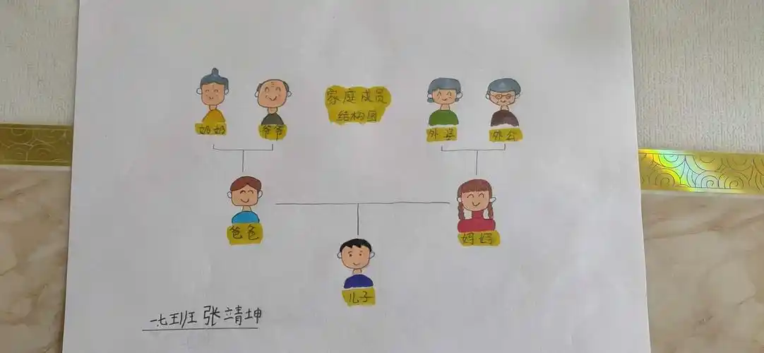 一年级七班 家族成员结构图