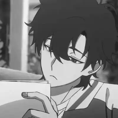 优质动漫男头像黑白高清图片114张_男生动漫头像_头像屋