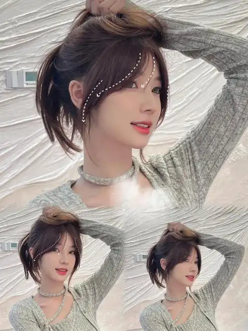 不挑脸型的法式刘海,太温柔气质啦!昆明剪发