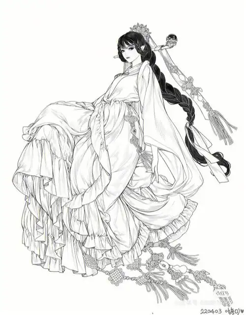 汉服绘画需要绘圈流量画手来开头画