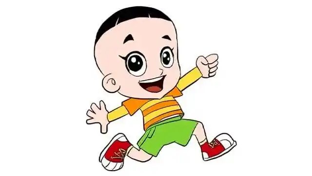 幼儿简笔画,奔跑中的大头儿子,太可爱了!