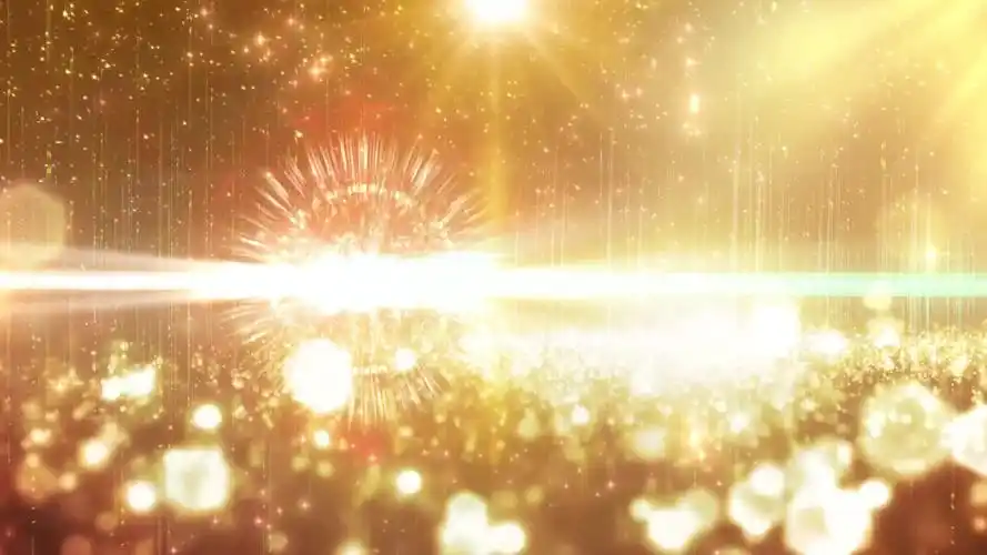 4k金色粒子光斑光效颁奖典礼led背景_3840x2160__舞台背景_粒子背景