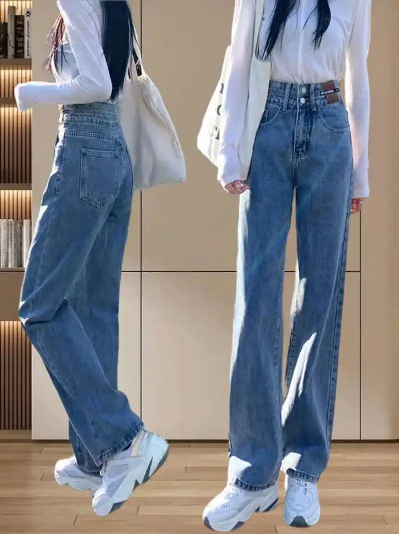 早春穿搭之窄版高腰牛仔阔腿裤!