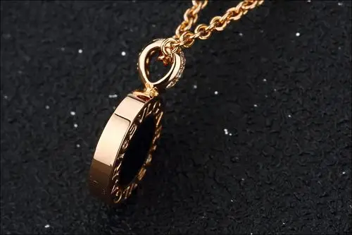 [9.8新]宝格丽bvlgari系列镶钻镶嵌珍珠贝母缟玛瑙项链cl856190