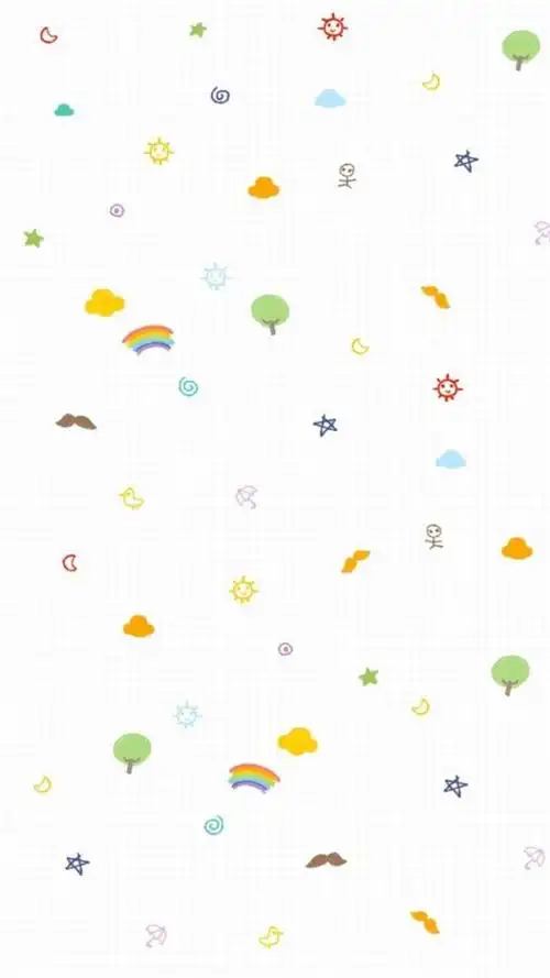 可爱卡通小图案平铺