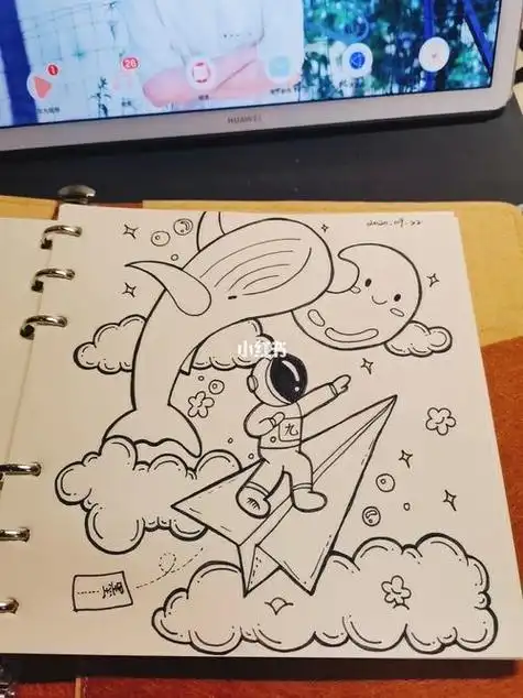 梦想宇航员简笔画