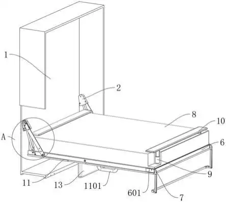 一种立式折叠床的制作方法