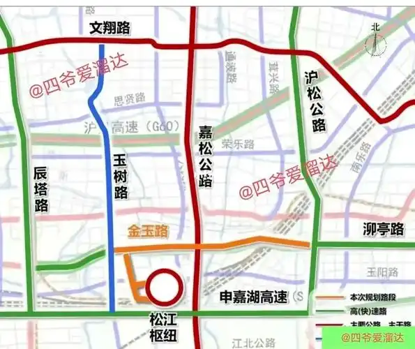 再结合远期的辰塔路快速高架和嘉松公路快速路可能性,松江的快速路网