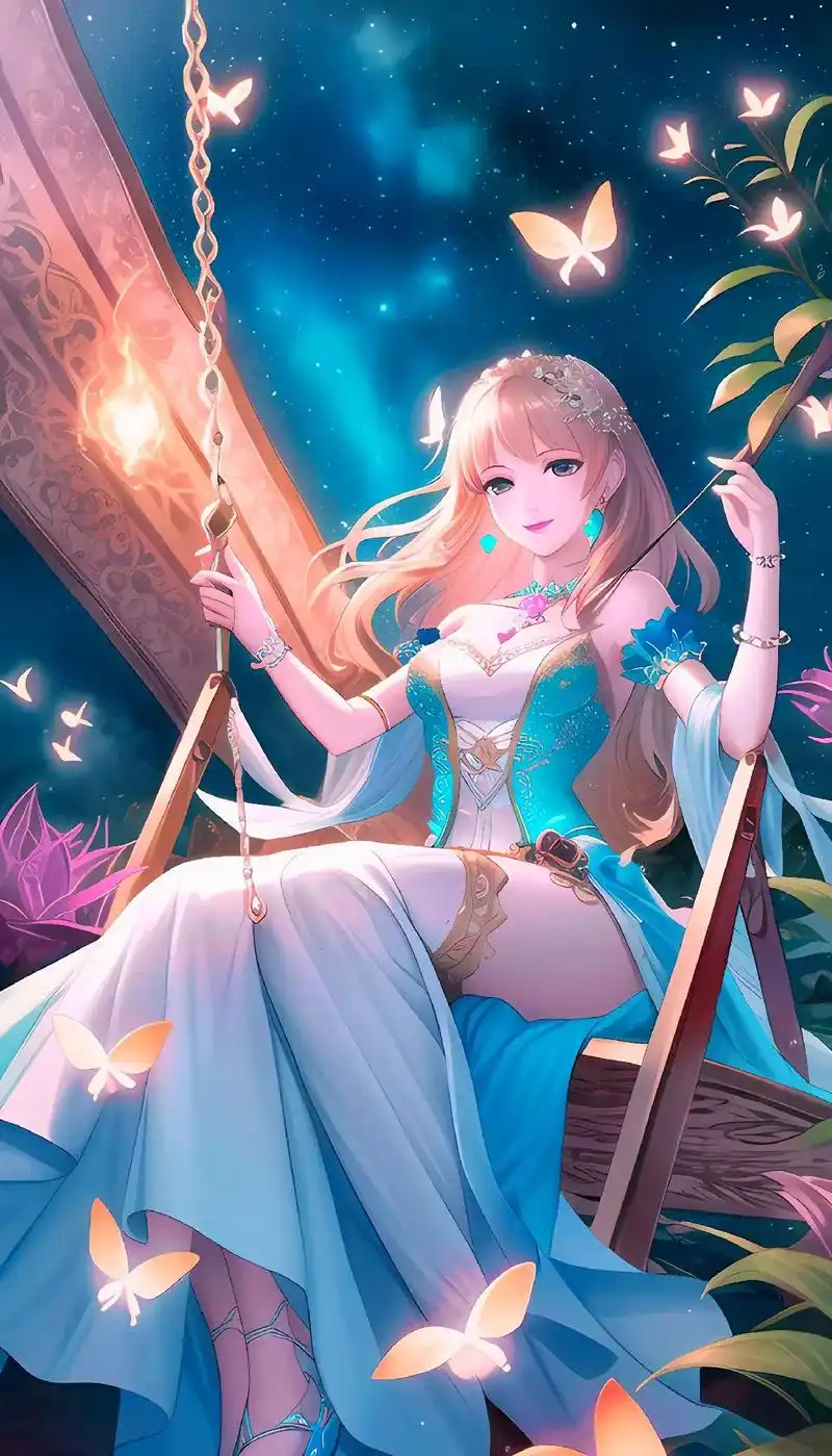 魔法小仙女哦!#手机壁纸 #ai绘画 #动漫 #二次元 #可 - 抖音