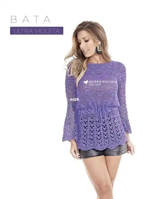 钩针编织美衣(附清晰符号 文字图解)