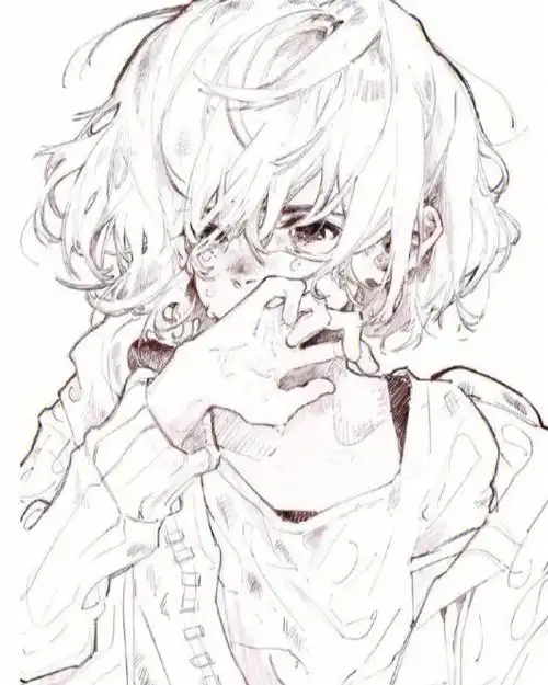 板绘素材病娇女孩线稿素材