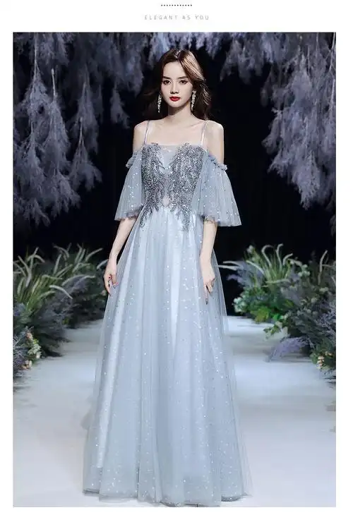 礼服高贵优雅礼服女2021新款晚礼服女2021新款夏季高贵宴会名媛仙气长