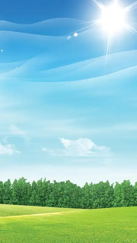 蓝天绿地春游ps源文件h5背景