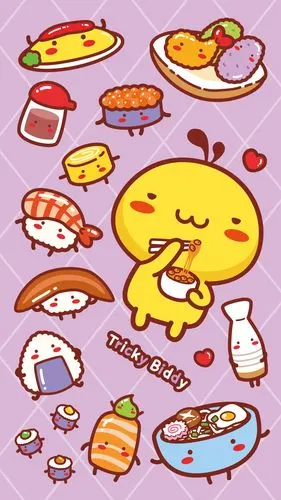 油爆叽丁美食-插画作品-商业插画-可爱控-汇漫网(huiman)