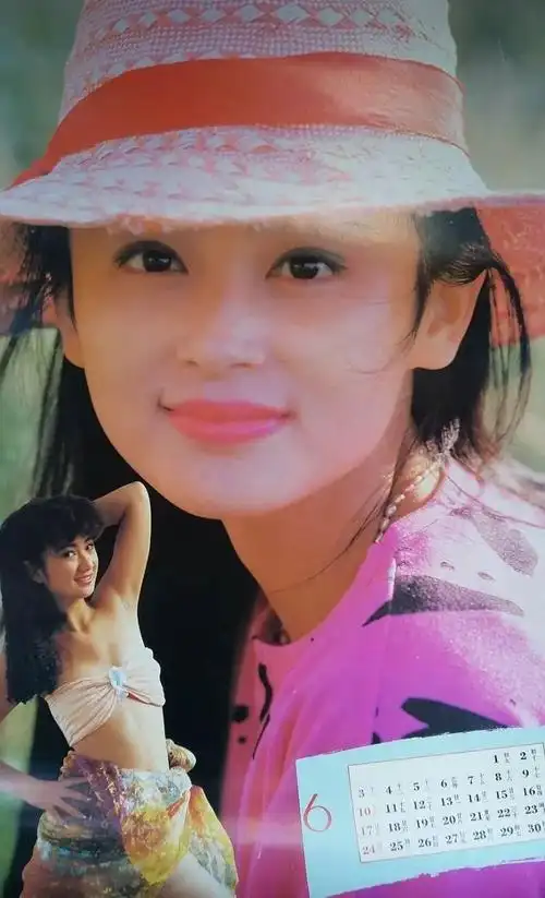 陈红还未出名时因美貌出众拍了很多挂历8幅罕见挂历照
