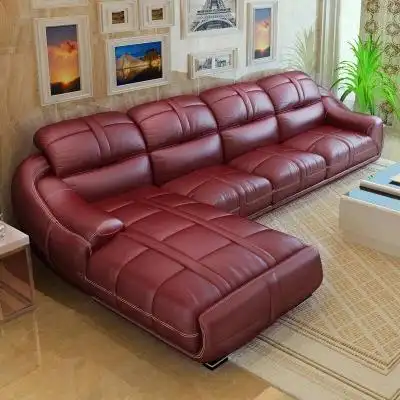 红色真皮沙发
