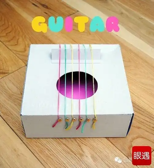 一些小盒子,几根橡皮筋,简单的弦乐器制作完成