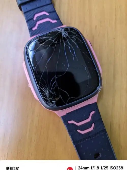 618买的电话手表就碎成这样,还有救吗