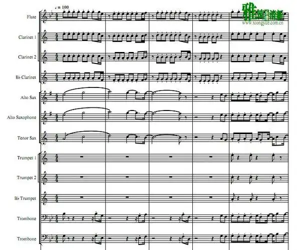 dancemonkey交响管乐队总谱