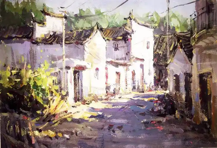 徽派建筑水粉画徽派建筑水粉画教程