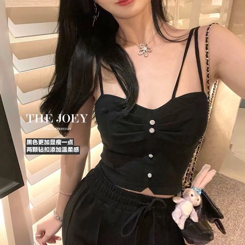 2021年新款夏季设计感小众外穿少女蝴蝶结内搭小吊带背心女春潮流