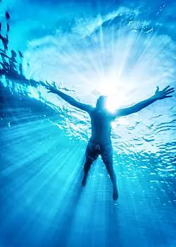 高兴,游泳,海中,运动,男人,乐观,享受,潜水运动,清爽,寒冷,水,暑假