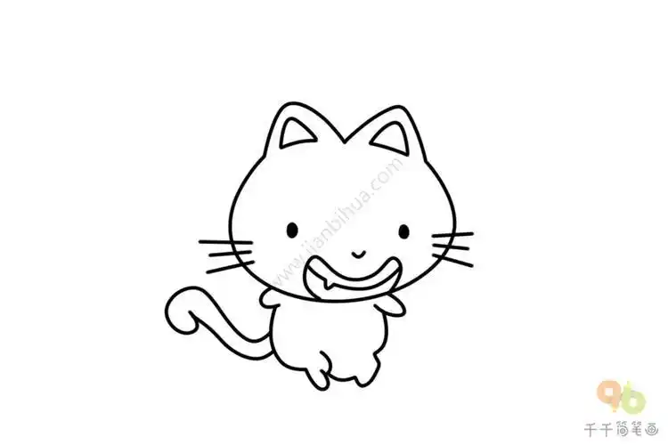 简笔画q版人物萌图猫
