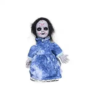 万圣节电动走路鬼娃娃恐怖吓人玩具鬼h屋密室光道具酒吧玩偶装饰