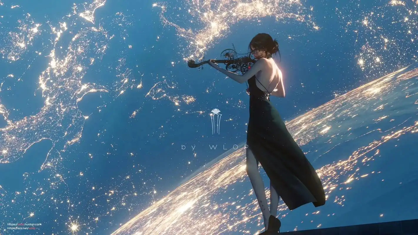 wlop #电脑壁纸 #桌面  给岁月以文明,而不是给文明 - 抖音