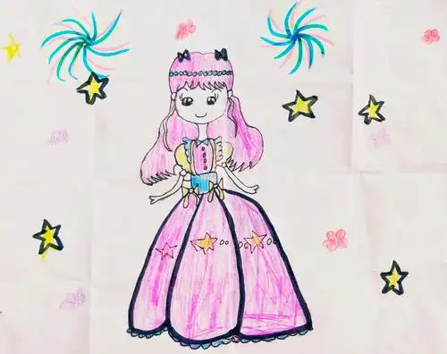 处女座魔法小公主三年级儿童画